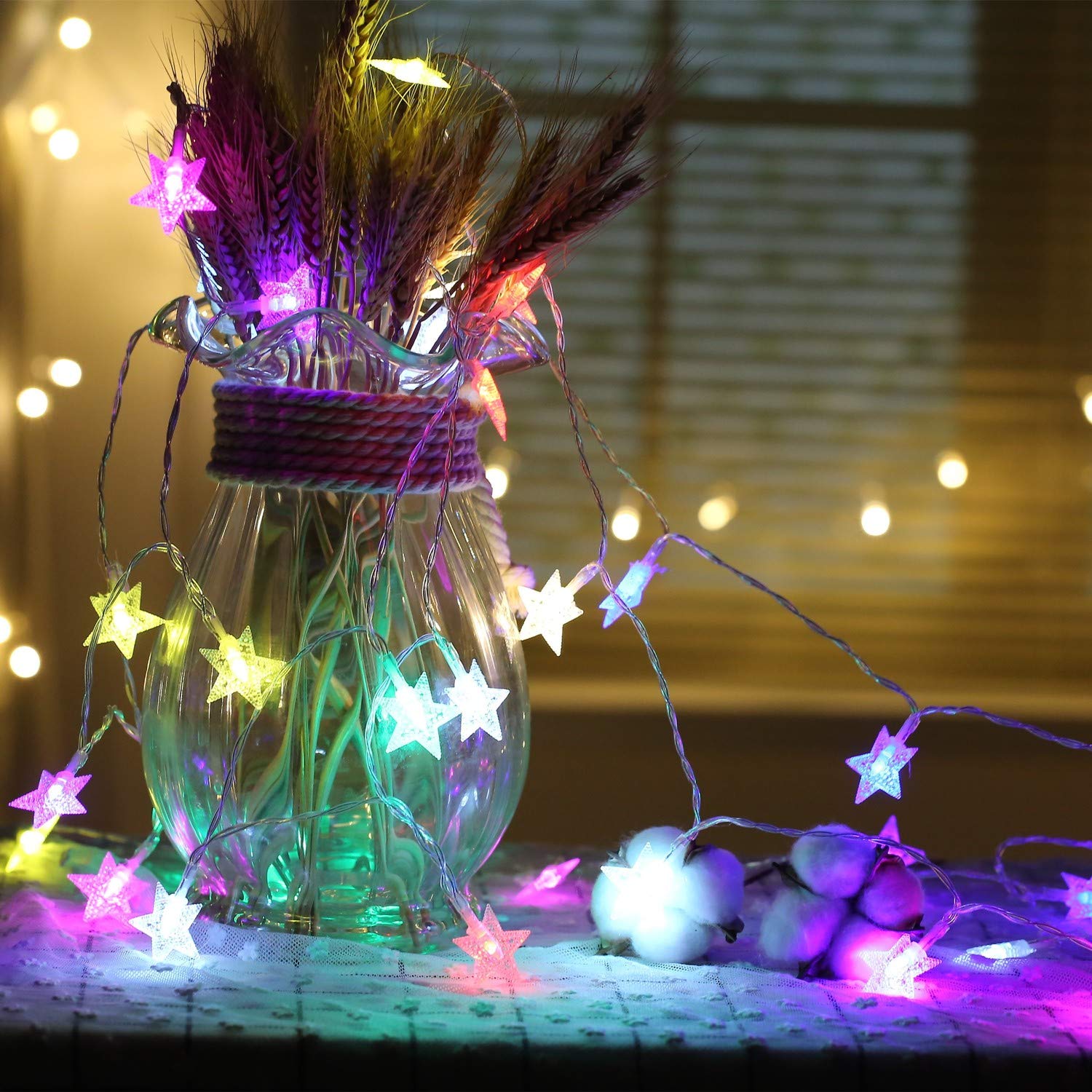 6603 28 LED / Star 3.9 Meter Star Shape Led Light Battery Operated with Flashing Modes for Home Decoration, Kids Room, Waterproof Diwali & Wedding LED Christmas Light Indoor and Outdoor Light ,Festival Decoration (Multicolor Battery Not Included 3.9Mtr) 6603 28 LED / Star 3.9 Meter Star Shape Led Light Battery Operated with Flashing Modes for Home Decoration, Kids Room, Waterproof Diwali & Wedding LED Christmas Light Indoor and Outdoor Light ,Festival Decoration (Multicolor Battery Not Included 3.9Mtr)